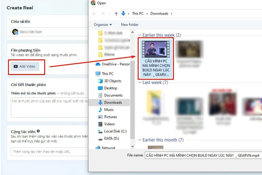 Cách đăng Reels trên Facebook bằng máy tính dễ