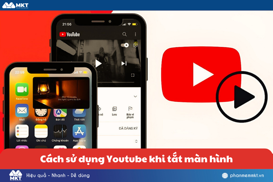 sử dụng youtube khi tắt màn hình