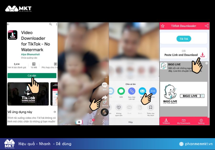 Sử dụng app TikPlus Download