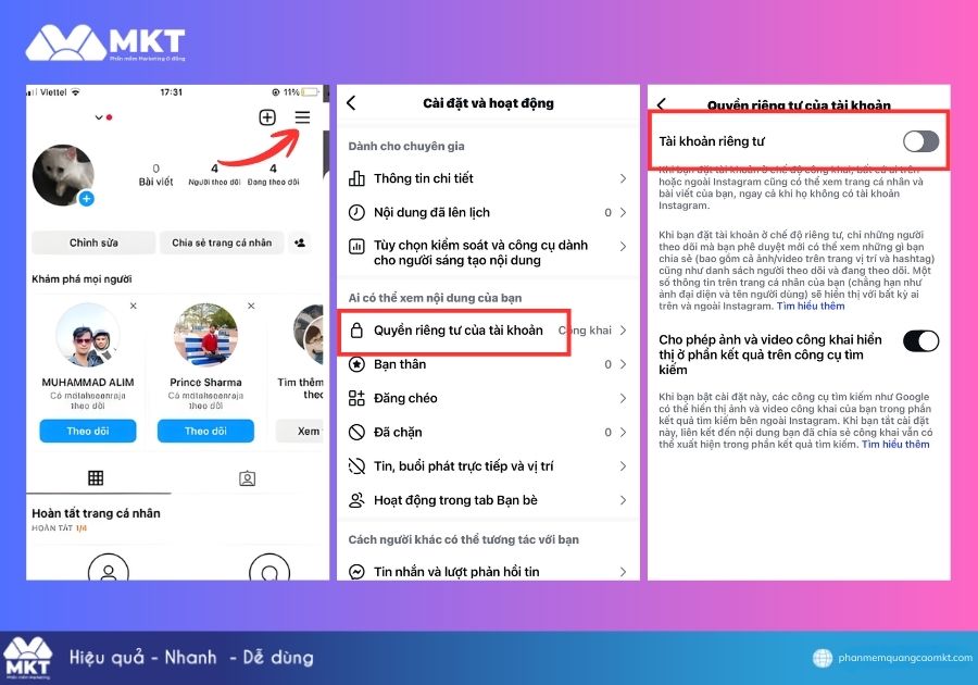 Cách ẩn người theo dõi trên Instagram