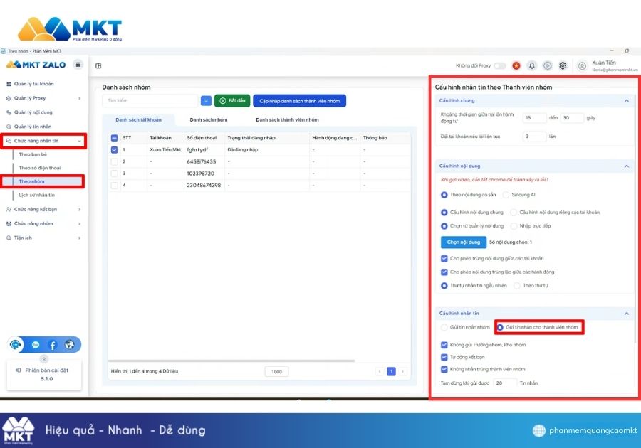 Cách gửi tin nhắn hàng loạt trên Zalo​