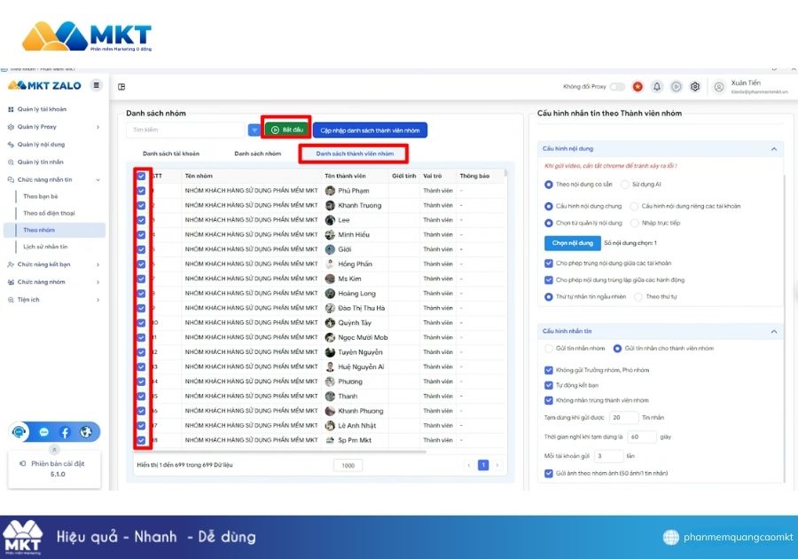 Cách gửi tin nhắn hàng loạt trên Zalo​