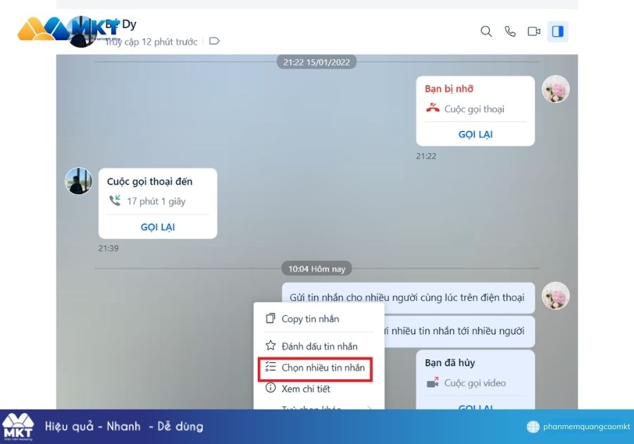 Cách gửi tin nhắn hàng loạt trên Zalo​